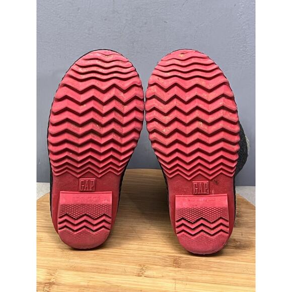 GAP Cozy Duck Boots Charcoal Gray Girls 3/4 Thinsulate‎ Faux Fleece Insole - Picture 7 of 8